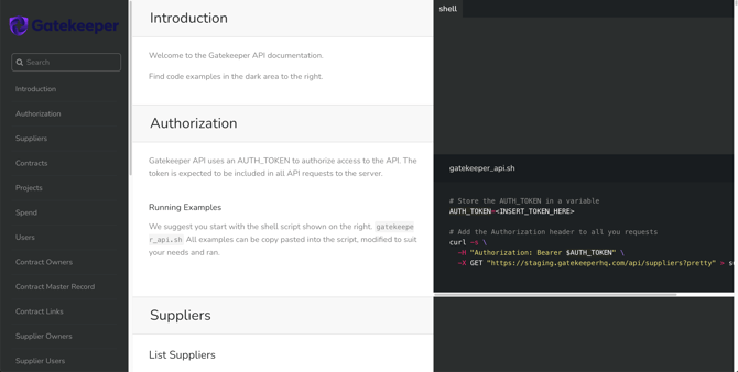 API docs