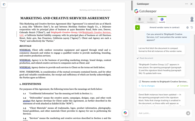 Add in amend document