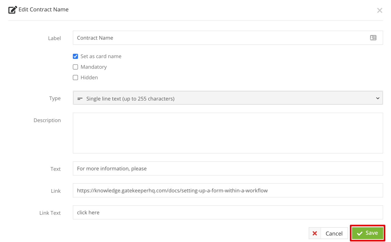 Set up a Form within a Workflow