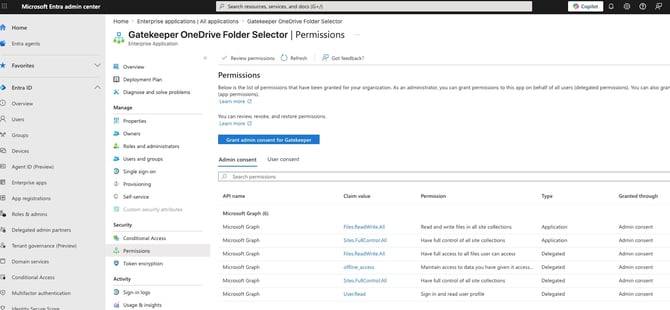 Gatekeeper OneDrive Folder Selector