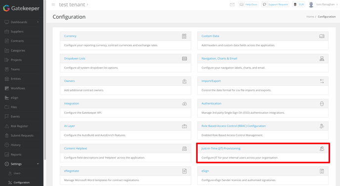 JIT Configuration