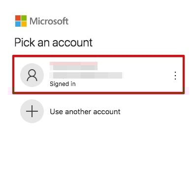 MS pick an account