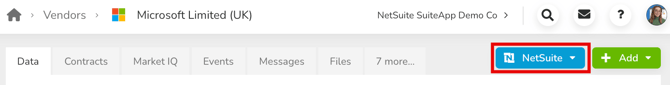 NetSuite on Vendor Records