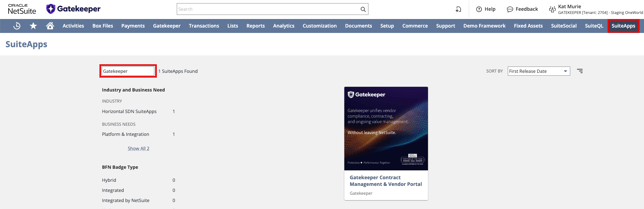 NetSuite select GK app