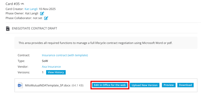 OFTW edit in workflows