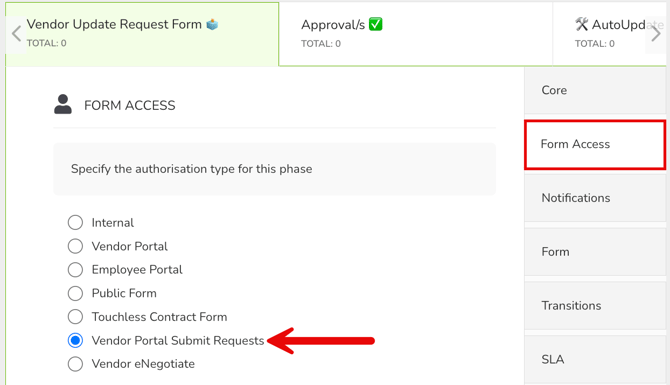 VP submit requests setting