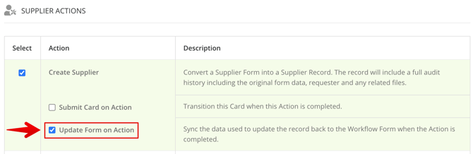 Workflow | Update Form on Action