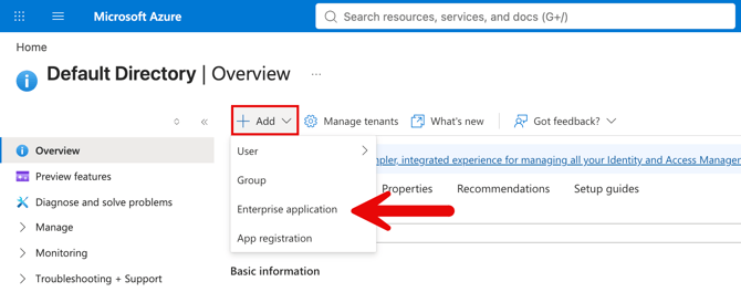 add enterprise application