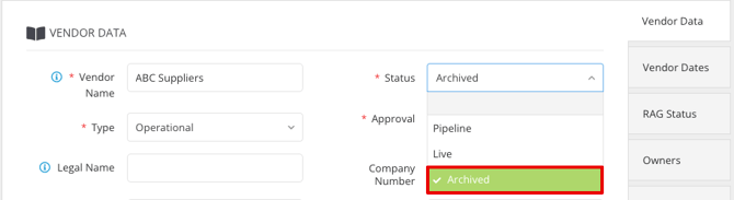archive vendor
