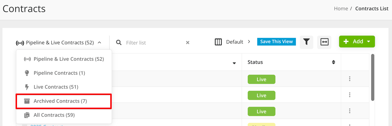 Auto-Archive Contracts