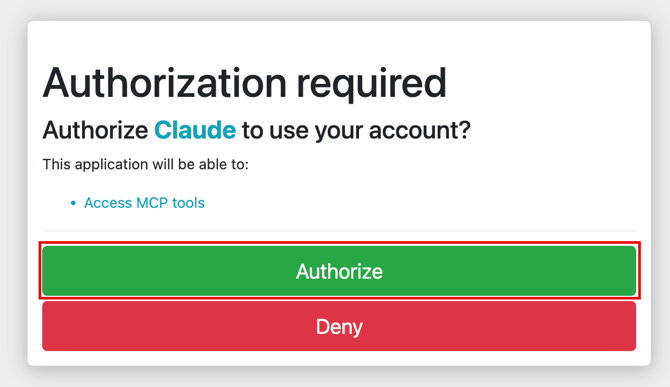 authorize mcp