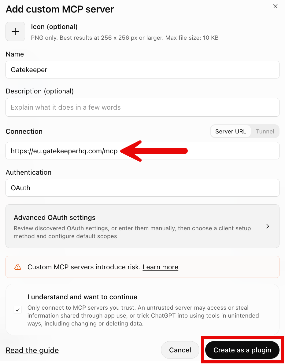 configure chatgpt mcp