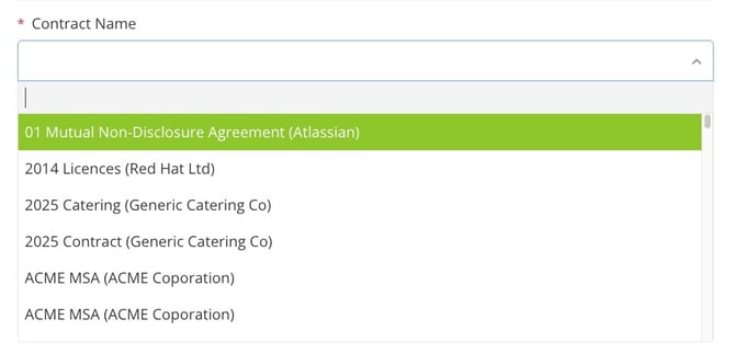 contract name