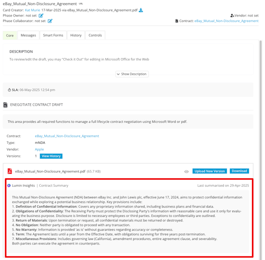 contract summary - eneg