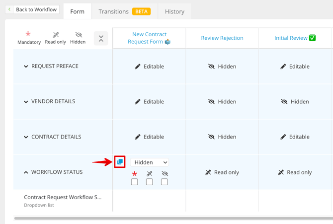 copy phase vis settings