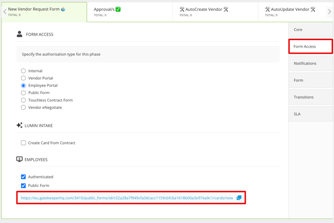 copy public form url