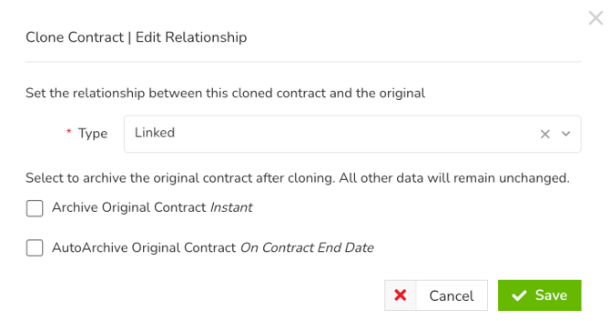 edit contract relationships