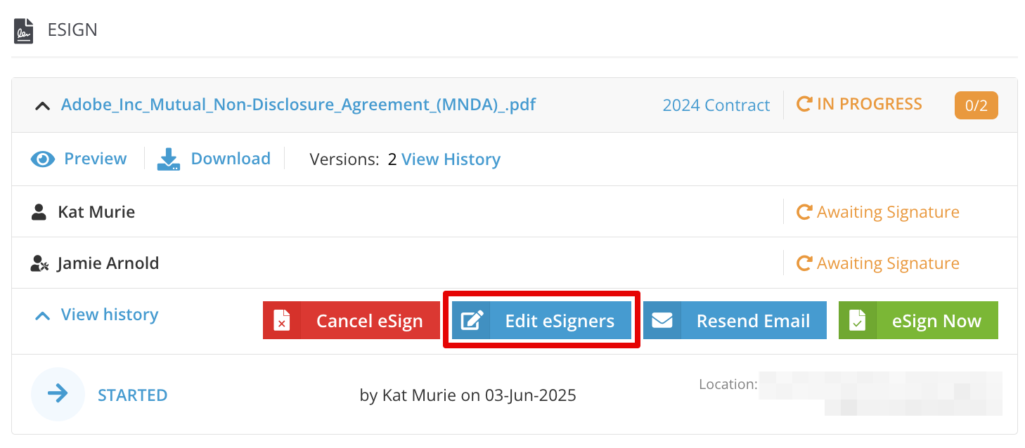 Esign Update Initiate eSign from a Workflow