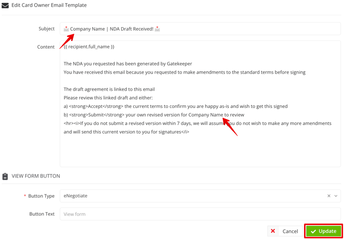 edit template email