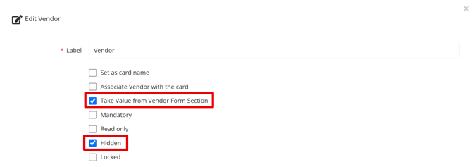edit vendor in contract section