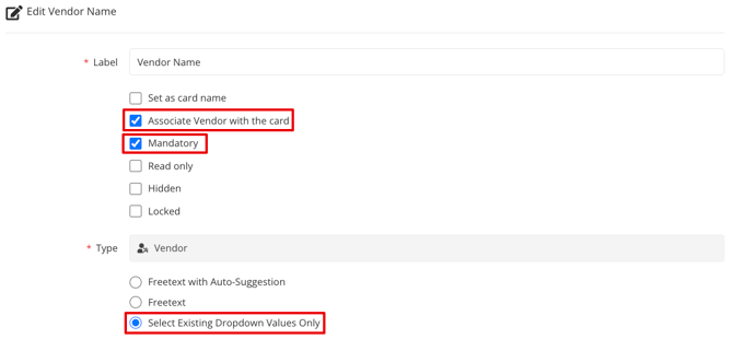 edit vendor in vendor section