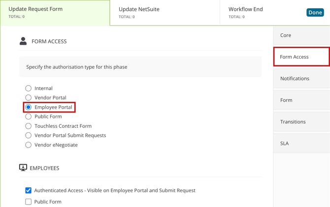 enable employee portal