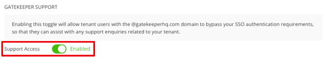 enable support access