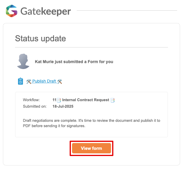 eneg email notification