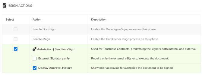 esign autoaction