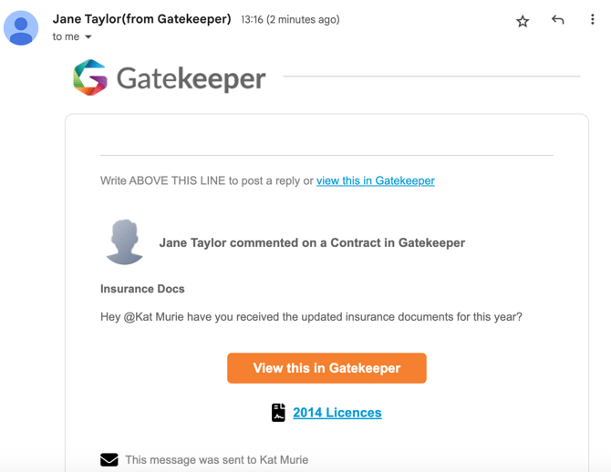 message email