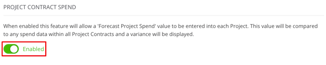 project spend enabled