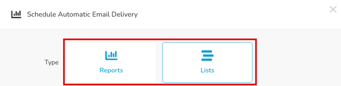 scheduled report type