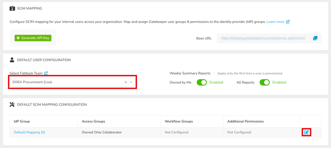 scim default mapping