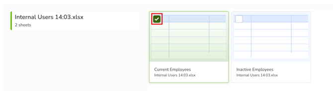 sheet selection users