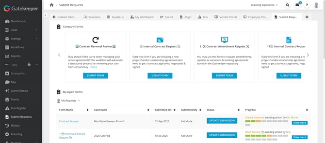 submit request dashboarfd