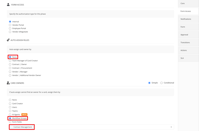 touchless nda workflow group assignment