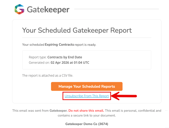 unsubscribe from email