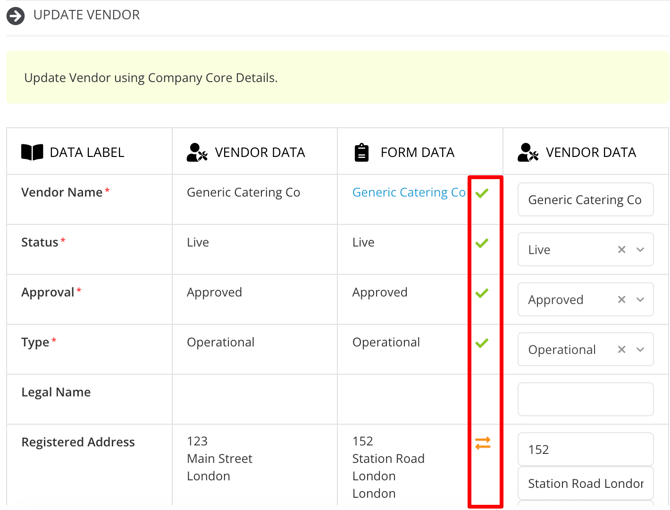 update vendor