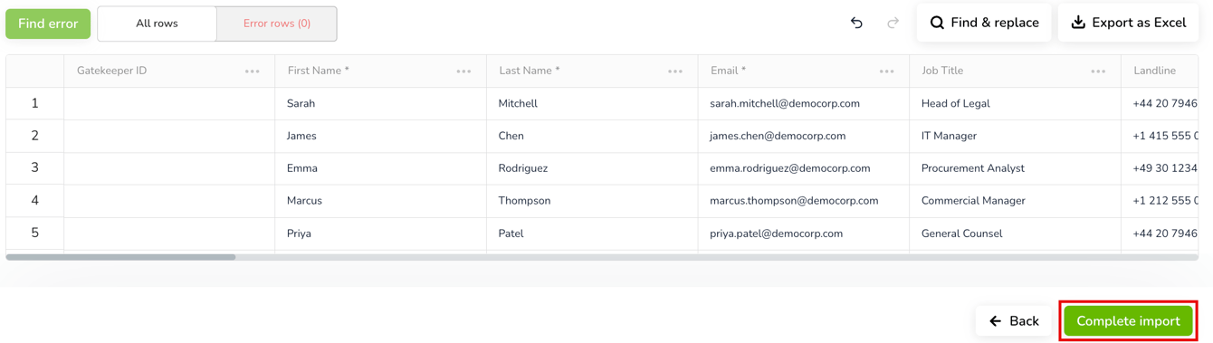 Bulk Import and Export Users