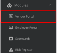 vendor portal menu